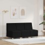 Unidad de Sofá Modular sin Brazos 3 pcs Negro 55 x 74 x 82 cm