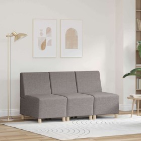 Unidad de Sofá Modular sin Brazos 3 pcs Taupé 55 x 74 x 82 cm