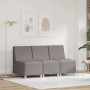 Unidad de Sofá Modular sin Brazos 3 pcs Taupé 55 x 74 x 82 cm