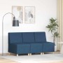 Unidad de Sofá Modular sin Brazos 3 pcs Azul 55 x 74 x 82 cm