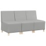 Unidad de Sofá Modular sin Brazos 3 pcs Gris nube