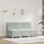 Unidad de Sofá Modular sin Brazos 3 pcs Gris claro