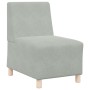 Unidad de Sofá Modular sin Brazos 3 pcs Gris claro