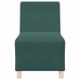 Unidad de Sofá Modular sin Brazos 3 pcs Verde oscuro