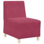 Unidad de Sofá Modular sin Brazos 3 pcs Rojo vino tinto