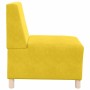 Unidad de Sofá Modular sin Brazos 3 pcs Amarillo