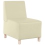 Unidad de Sofá Modular sin Brazos 3 pcs Crema 55 x 74 x 82 cm