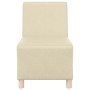Unidad de Sofá Modular sin Brazos 3 pcs Crema 55 x 74 x 82 cm