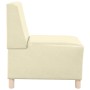 Unidad de Sofá Modular sin Brazos 3 pcs Crema 55 x 74 x 82 cm