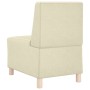 Unidad de Sofá Modular sin Brazos 3 pcs Crema 55 x 74 x 82 cm