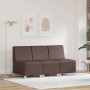 Unidad de Sofá Modular sin Brazos 3 pcs Marrón 55 x 74 x 82 cm