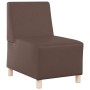 Unidad de Sofá Modular sin Brazos 3 pcs Marrón 55 x 74 x 82 cm