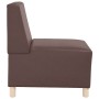 Unidad de Sofá Modular sin Brazos 3 pcs Marrón 55 x 74 x 82 cm