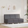 Unidad de Sofá Modular sin Brazos 3 pcs Gris 55 x 74 x 82 cm