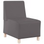 Unidad de Sofá Modular sin Brazos 3 pcs Gris 55 x 74 x 82 cm