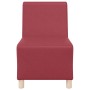 Unidad de Sofá Modular sin Brazos 3 pcs Rojo vino tinto