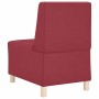 Unidad de Sofá Modular sin Brazos 3 pcs Rojo vino tinto