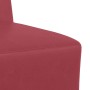 Unidad de Sofá Modular sin Brazos 3 pcs Rojo vino tinto