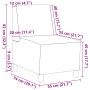 Unidad de Sofá Modular sin Brazos 3 pcs Rojo vino tinto