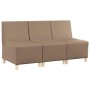Unidad de Sofá Modular sin Brazos 3 pcs Capuchino