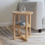 Mesa auxiliar de madera maciza de roble 40x50 cm de vidaXL, Mesas auxiliares - Ref: Foro24-247044, Precio: 100,33 €, Descuent...