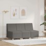 Unidad de Sofá Modular sin Brazos 3 pcs Gris claro