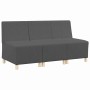Unidad de Sofá Modular sin Brazos 3 pcs Gris oscuro