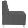 Unidad de Sofá Modular sin Brazos 3 pcs Gris oscuro
