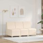 Unidad de Sofá Modular sin Brazos 3 pcs Crema 55 x 74 x 82 cm