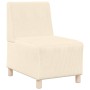Unidad de Sofá Modular sin Brazos 3 pcs Crema 55 x 74 x 82 cm