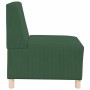 Unidad de Sofá Modular sin Brazos 3 pcs Verde selva