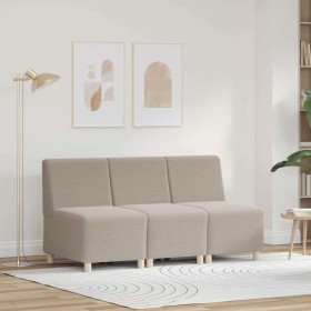 Unidad de Sofá Modular sin Brazos 3 pcs Gris claro