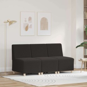 Unidad de Sofá Modular sin Brazos 3 pcs Gris oscuro