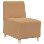 Unidad de Sofá Modular sin Brazos 3 pcs Beige 55 x 74 x 82 cm