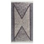 Alfombra de algodón negra y gris 120x180 cm