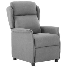 Sillón reclinable Gris claro 67.5 x 93.5 x 101.5 cm tela