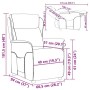 Sillón reclinable Marrón 67.5 x 93.5 x 101.5 cm tela