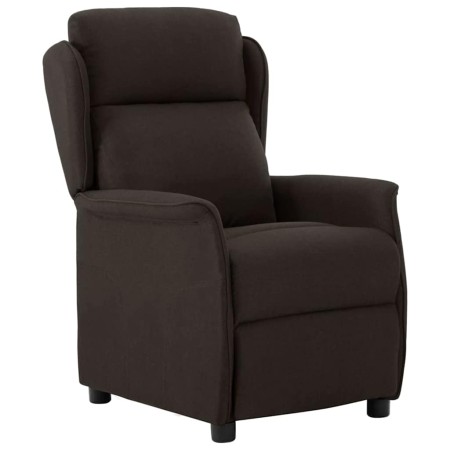 Sillón reclinable Marrón oscuro 67.5 x 93.5 x 101.5 cm tela