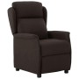 Sillón reclinable Marrón oscuro 67.5 x 93.5 x 101.5 cm tela