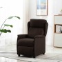 Sillón reclinable Marrón oscuro 67.5 x 93.5 x 101.5 cm tela