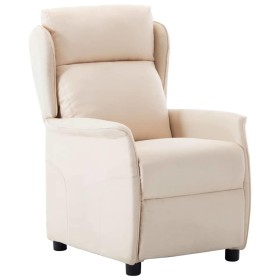 Sillón reclinable Crema 67.5 x 93.5 x 101.5 cm tela