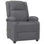 Sillón de masaje de cuero sintético gris