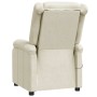 Sillón reclinable de cuero sintético blanco
