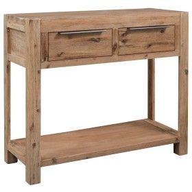 Mesa consola de madera maciza de acacia 82x33x73 cm