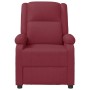 Sillón reclinable de cuero sintético rojo tinto