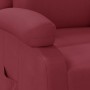 Sillón reclinable de cuero sintético rojo tinto