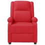 Sillón reclinable de cuero sintético rojo