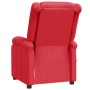 Sillón reclinable de cuero sintético rojo
