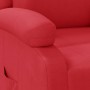 Sillón reclinable de cuero sintético rojo