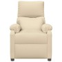 Sillón reclinable de tela crema